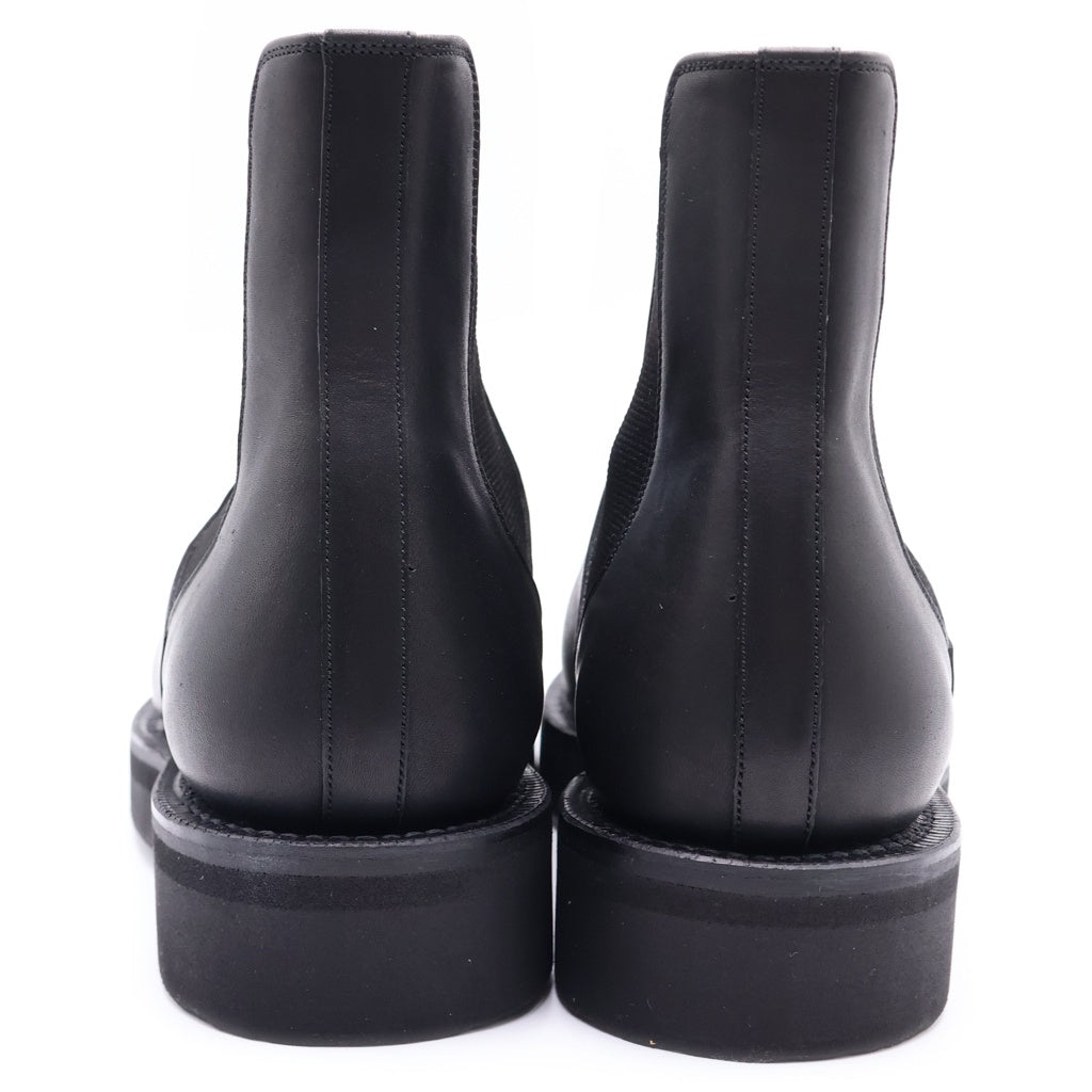 AURALEE(オーラリー) 20AW ×foot the coacher LEATHER SQUARE BOOTS フットザコーチャー レザースクエア ブーツ ブラック A20AS01FT