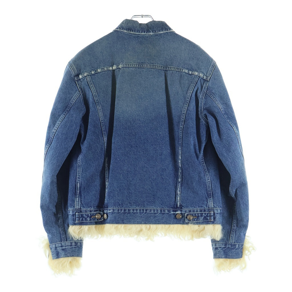 GUCCI(グッチ) ダメージ加工 ボア ムートン デニムジャケット インディゴ
