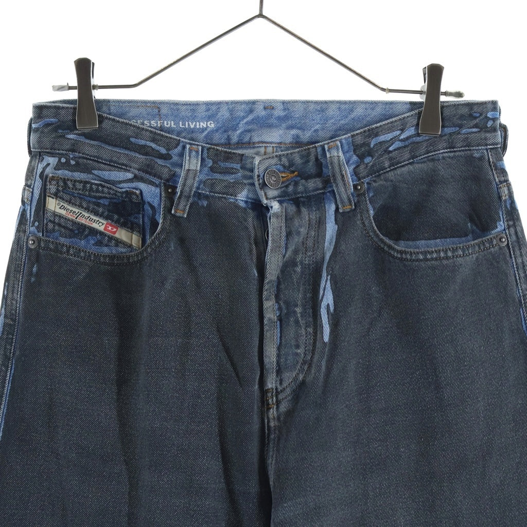 DIESEL(ディーゼル) 1996 D-SIRE-S1 ディザイア ワイド デニムパンツ ブラック/インディゴ A13145