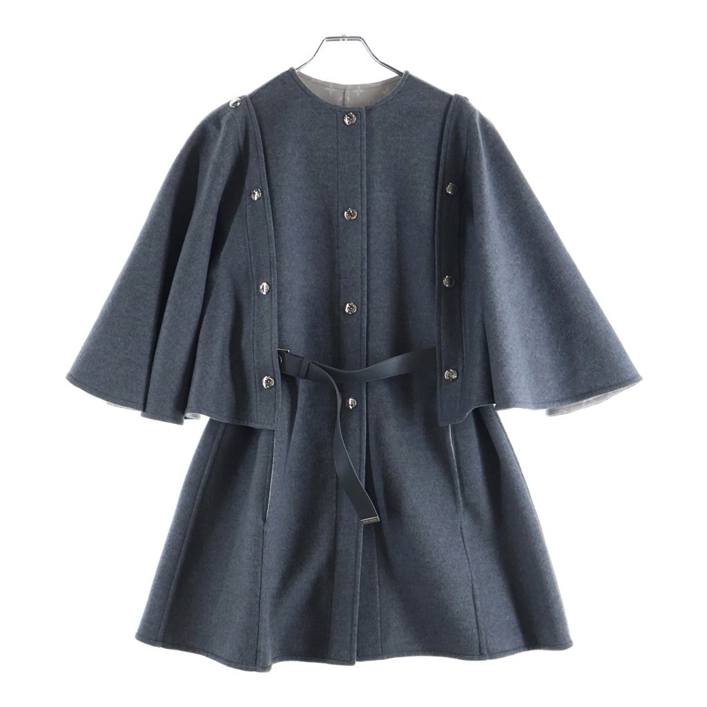 LOUIS VUITTON(ルイヴィトン) 24AW ダブルフェイス ケープ ラップコート レディース グレー RW242WW QWE FRCO32
