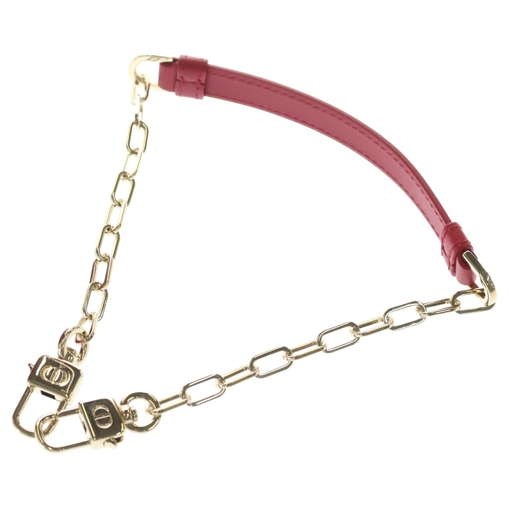 Christian Dior(クリスチャンディオール) Lady D-Joy レディ ディージョイ カナージュ ラムスキン レザーハンド ショルダーバッグ レッド S0910ONGE レディース