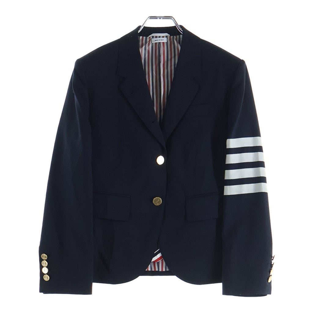 THOM BROWNE(トムブラウン) 4 Bar Blazer 金ボタン 4バー ブレザー ジャケット レディース ネイビー FBC010V06146415
