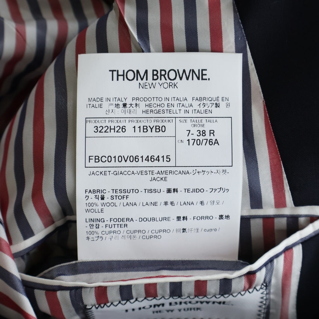 THOM BROWNE(トムブラウン) 4 Bar Blazer 金ボタン 4バー ブレザー ジャケット レディース ネイビー FBC010V06146415