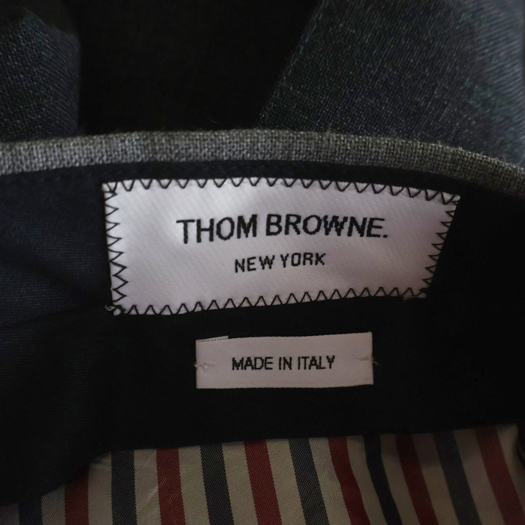 THOM BROWNE(トムブラウン) Fresco Funmix Pleats Skirt フレスコ ファンミックス プリーツスカート レディース グレー FGC789F-00473