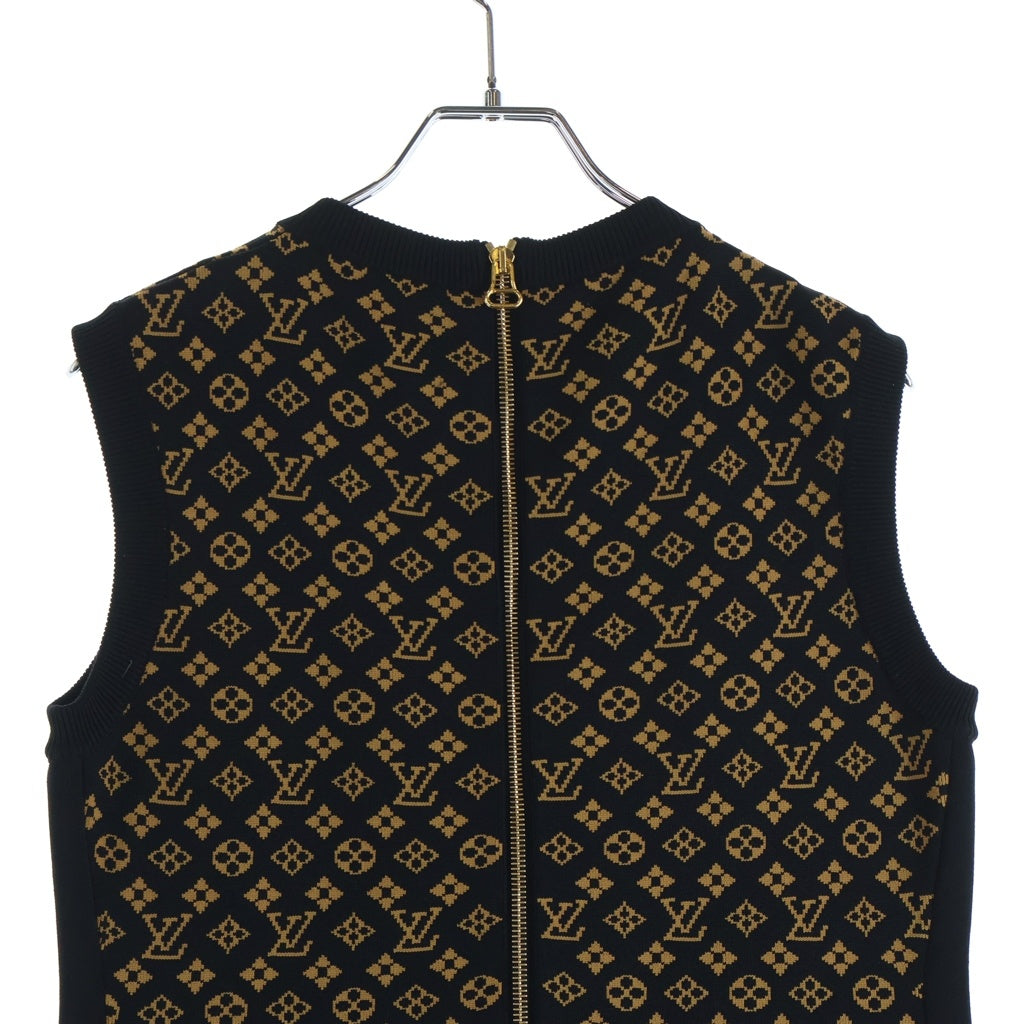 LOUIS VUITTON(ルイヴィトン) 24SS Monogram Knit Dress ノースリーブ モノグラム ニットワンピース ドレス レディース ブラック/ブラウン RW241W FN7 FQKD01