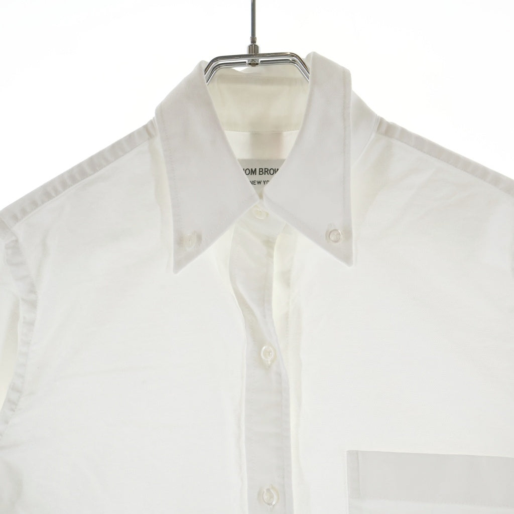 THOM BROWNE(トムブラウン) 4Bar Flower Lace L/S Shirt 4バー フラワーレース 長袖シャツ ホワイト レディース