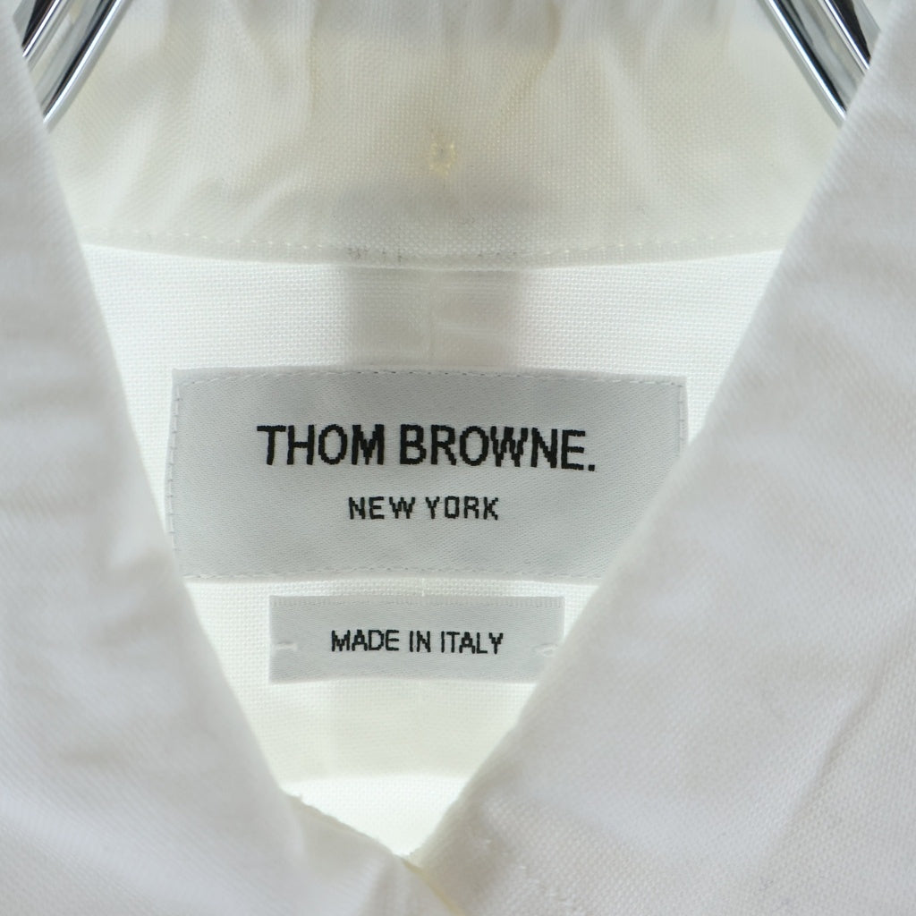 THOM BROWNE(トムブラウン) Tricolor Oxford L/S Shirt トリコロール オックスフォード 長袖シャツ ホワイト FLL019E-F0313 レディース