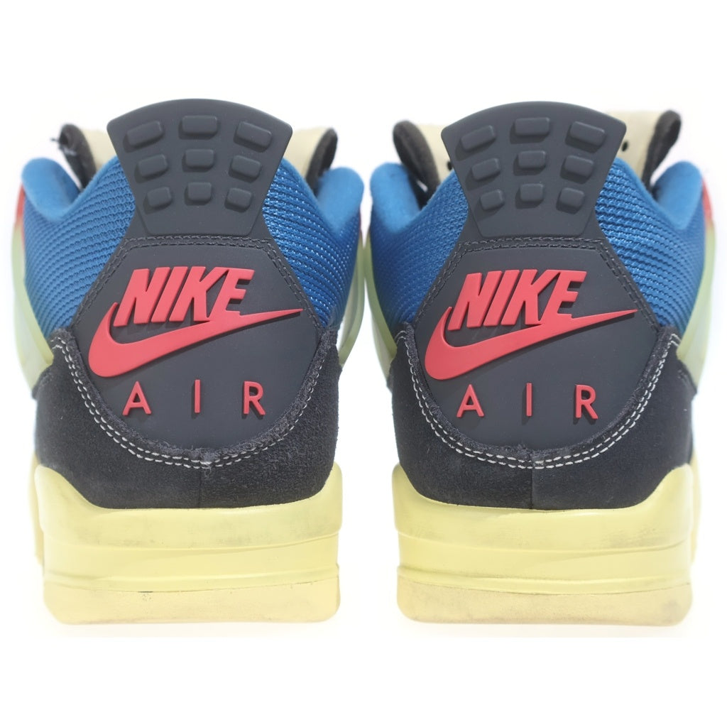 NIKE(ナイキ) ×UNION AIR JORDAN 4 Off Noir ユニオン エアジョーダン4 オフノワール スニーカー ブラック/ブルー US9.5/27.5cm DC9533-001