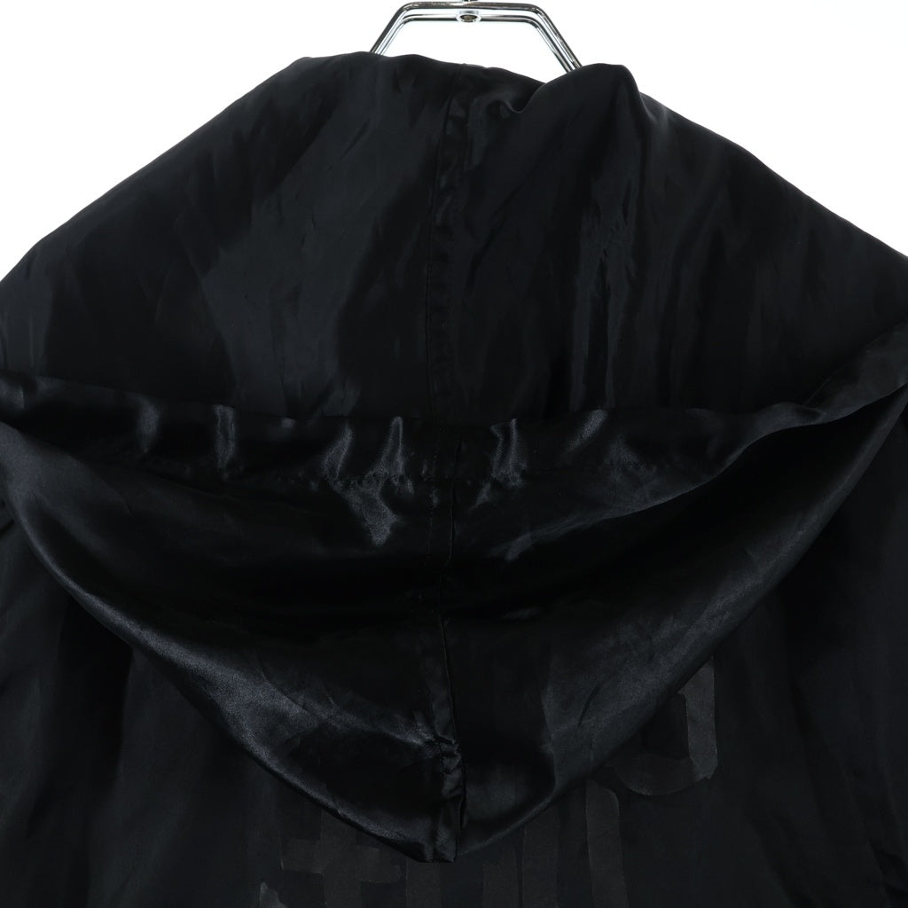 BLACK COMME des GARCONS(ブラックコムデギャルソン) 22AW ジップアップ サテン長袖シャツ ジャケット ブラック 1J-J032