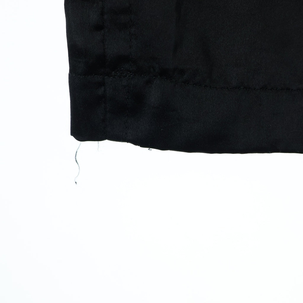 BLACK COMME des GARCONS(ブラックコムデギャルソン) 22AW ジップアップ サテン長袖シャツ ジャケット ブラック 1J-J032