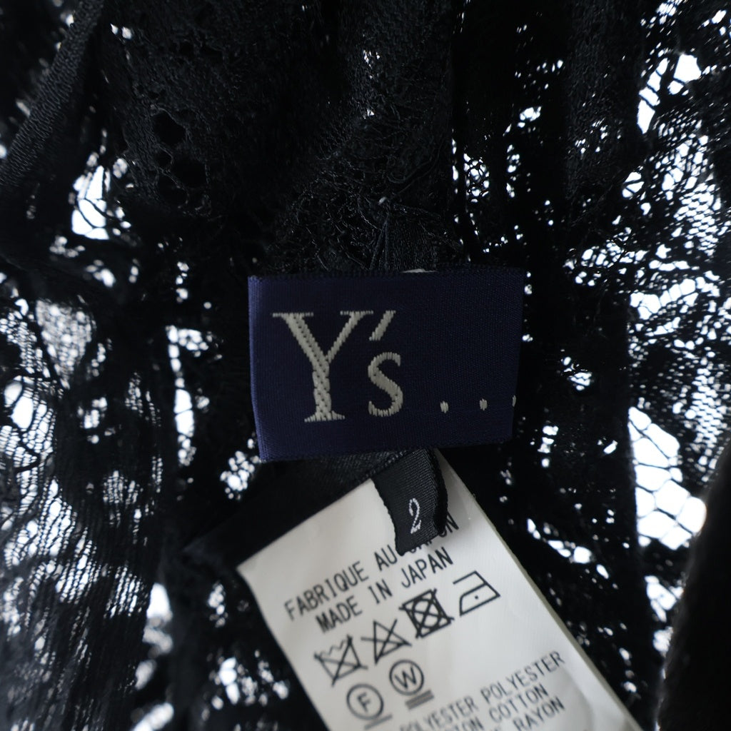 Y's(ワイズ) 24AW レース キャミソール タンクトップ ブラック YO-B41-930 レディース