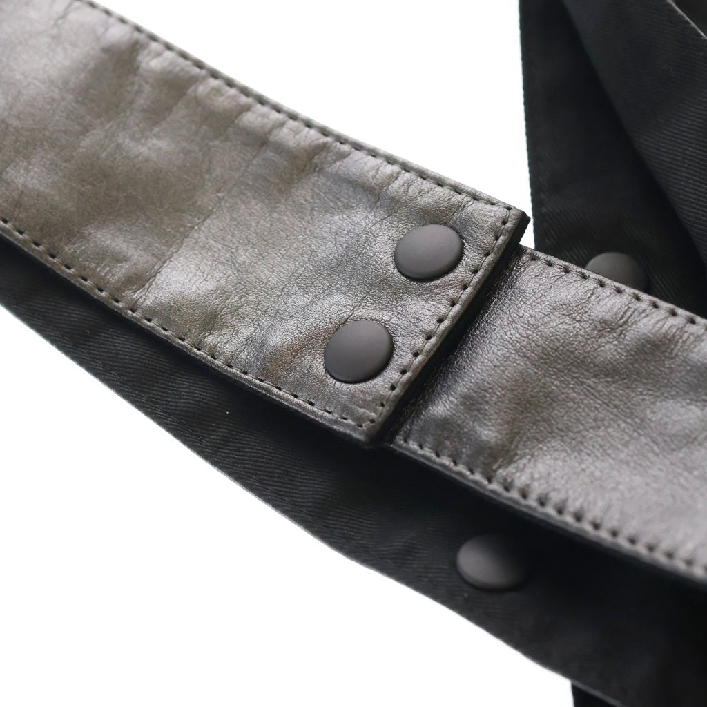 discord Yohji Yamamoto(ディスコード ヨウジヤマモト) 26SS INFINITE S インフィナイト S レザー ショルダーバッグ グレー レディース