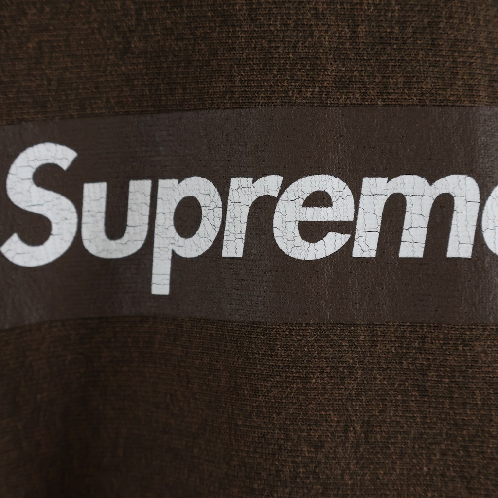 SUPREME(シュプリーム) 25SS Washed Box Logo Crewneck ウォッシュド加工 ボックスロゴ クルーネックスウェットトレーナー ブラウン