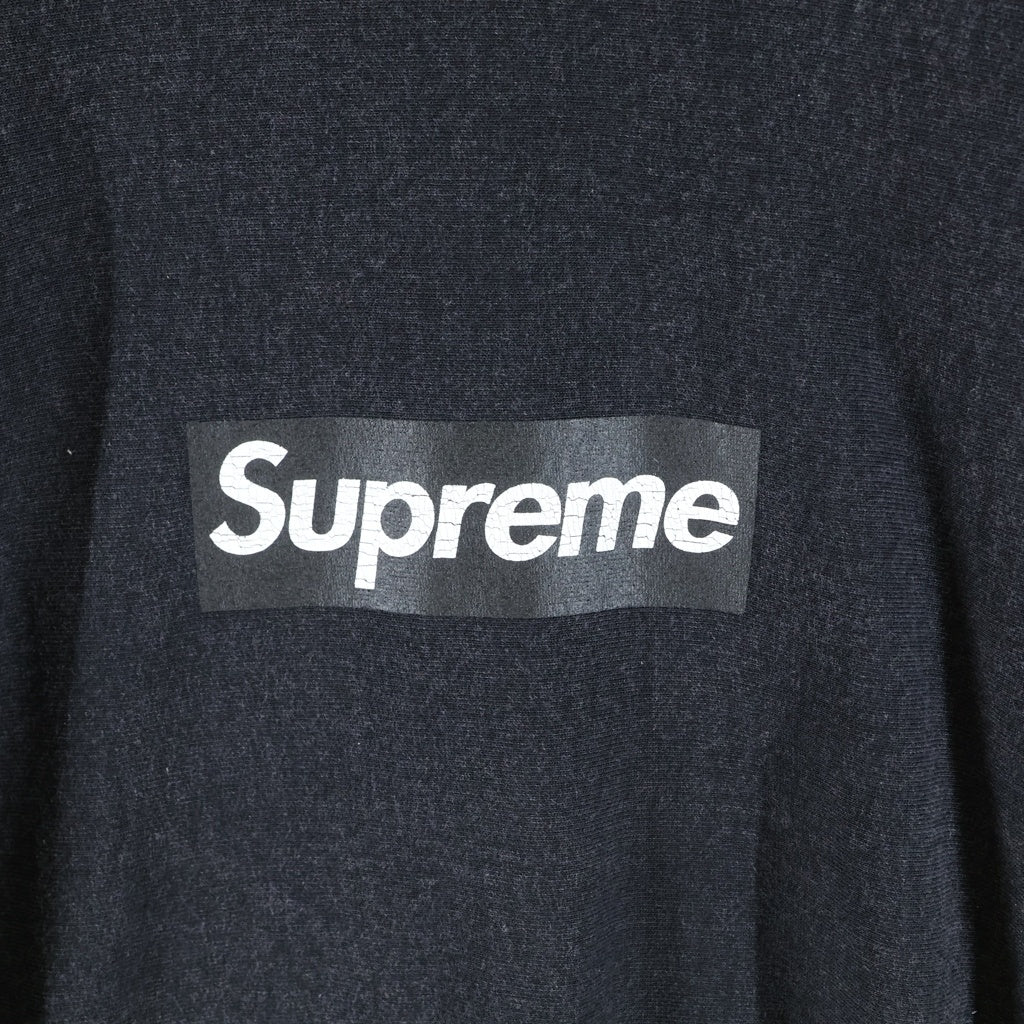 SUPREME(シュプリーム) 25SS Washed Box Logo Crewneck ウォッシュド加工 ボックスロゴ クルーネックスウェットトレーナー ブラック