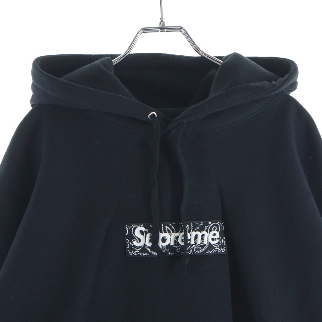 SUPREME(シュプリーム) 19AW Bandana Box Logo Hooded Sweatshirt バンダナボックスロゴ スウェット プルオーバーパーカー フーディー ブラック