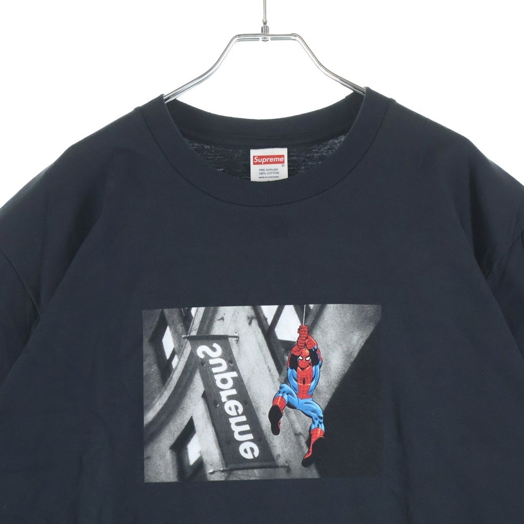SUPREME(シュプリーム) 26SS Spider-Man Tee スパイダーマン フロントプリント クルーネック 半袖Tシャツ カットソー ブラック