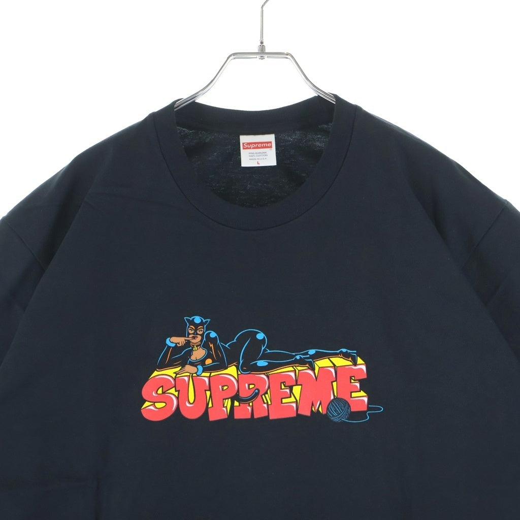 SUPREME(シュプリーム) 22AW Catwoman Tee キャットウーマン プリント クルーネック 半袖Tシャツ カットソー ブラック