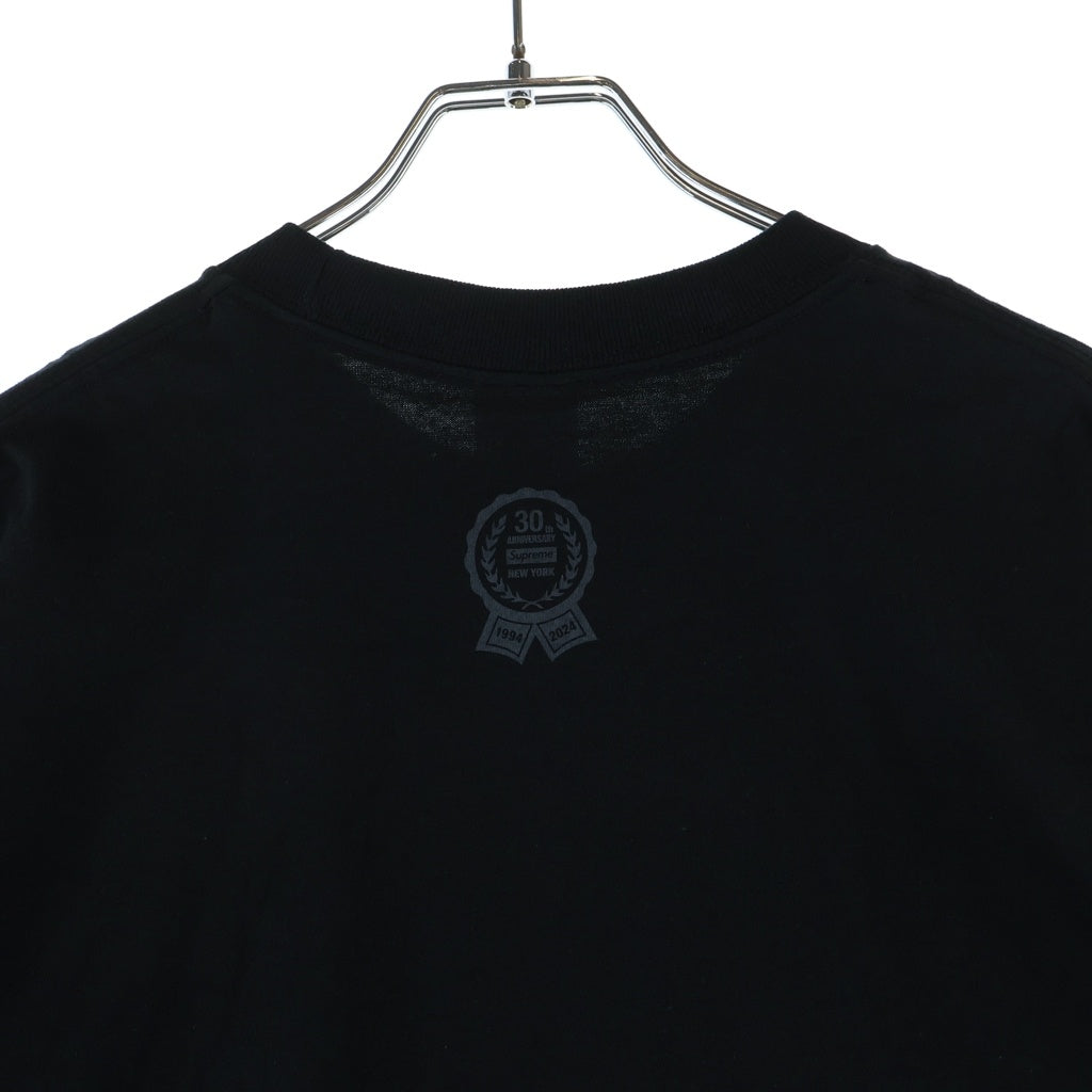 SUPREME(シュプリーム) 24AW 30th Anniversary Tee 30周年記念 プリント クルーネック 半袖Tシャツ カットソー ブラック