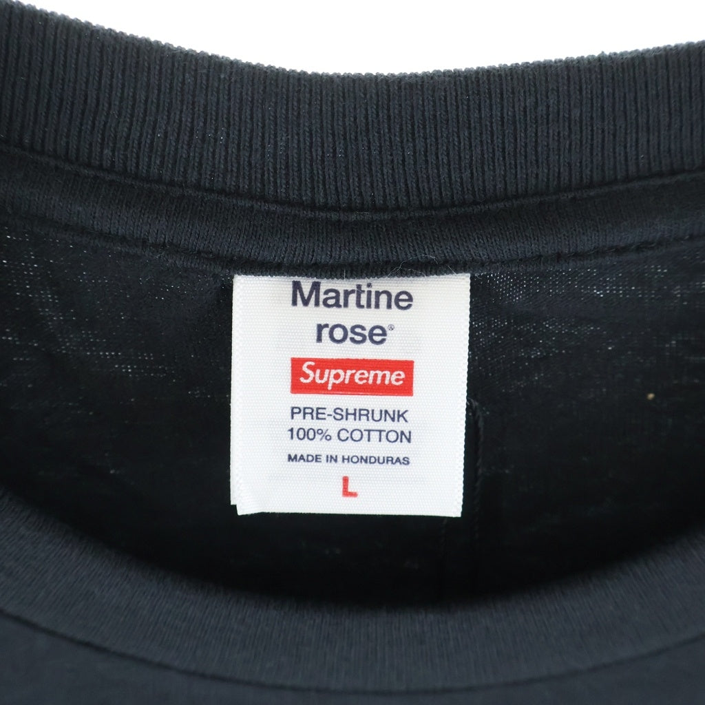 SUPREME(シュプリーム) 24AW ×Martine Rose Lee Scratch Perry Tee マーティンローズ リー スクラッチ ペリー クルーネック 半袖Tシャツ カットソー ブラック
