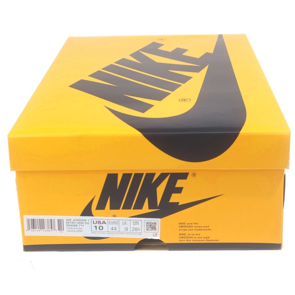 NIKE(ナイキ) AIR JORDAN 1 RETRO HIGH TAXI 555088-711 エアジョーダン 1 レトロ タクシー ハイカットスニーカー イエロー/ブラック US10/28cm