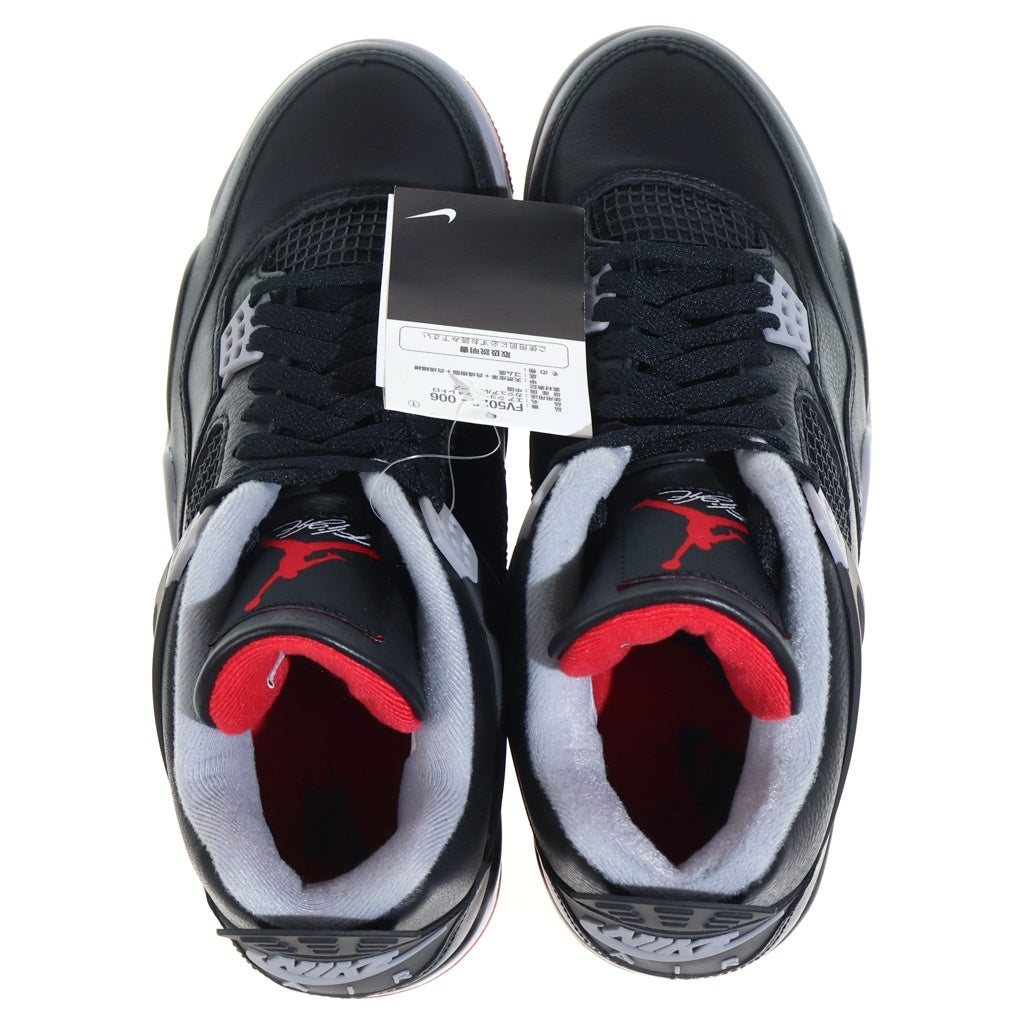 NIKE(ナイキ) AIR JORDAN 4 RETRO BRED REIMAGINED FV5029-006 エアジョーダン4 レトロ ブレッドリイマジンド ハイカットスニーカー ブラック/レッド US10/28cm