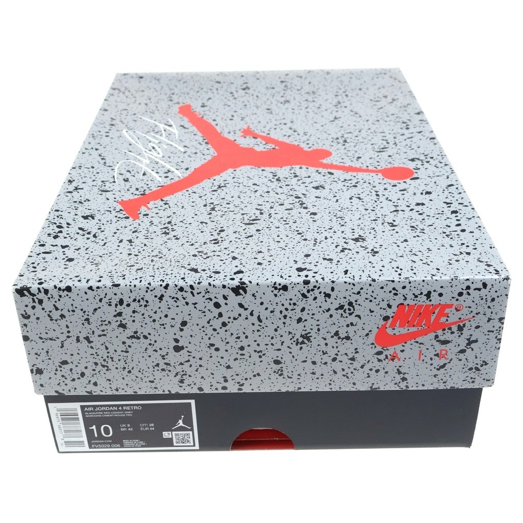 NIKE(ナイキ) AIR JORDAN 4 RETRO BRED REIMAGINED FV5029-006 エアジョーダン4 レトロ ブレッドリイマジンド ハイカットスニーカー ブラック/レッド US10/28cm