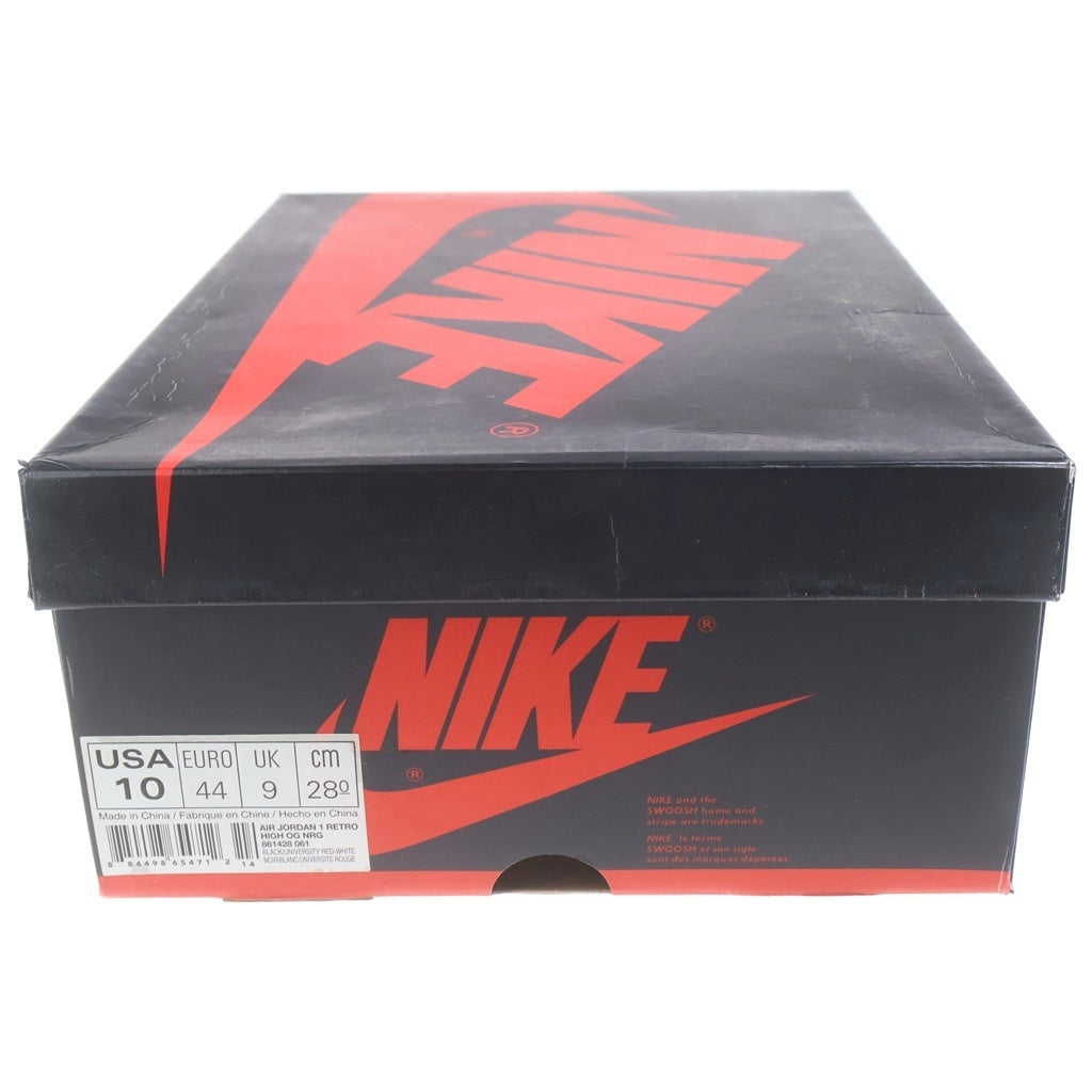 NIKE(ナイキ) AIR JORDAN 1 RETRO HIGH OG NRG HOMAGE TO HOME 861428-061 エアジョーダン1 オマージュトゥホーム ハイカットスニーカー ブラック/レッド/ホワイト US10/28cm