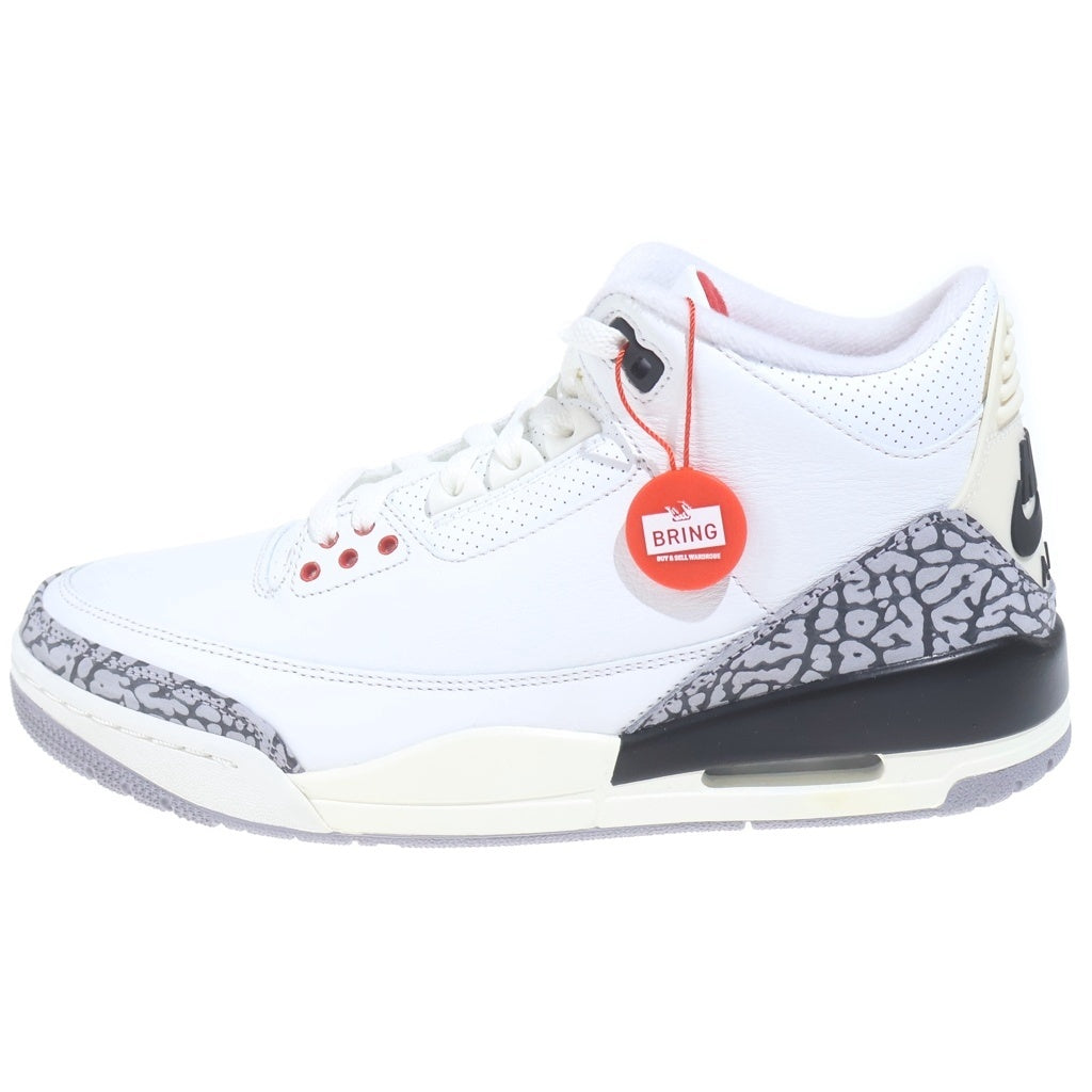 NIKE(ナイキ) AIR JORDAN 3 RETRO WHITE CEMENT REIMAGINED DN3707-100 エアジョーダン3 レトロ ホワイトセメント リイマジンド ハイカットスニーカー ホワイト US10/28cm