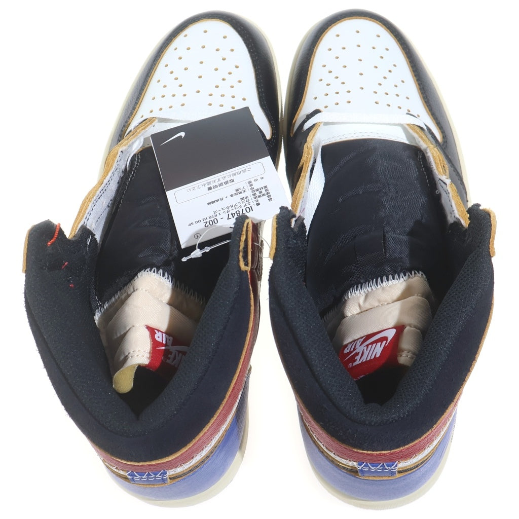 NIKE(ナイキ) ×Fragment Design ×UNION AIR JORDAN 1 HIGH OG フラグメントデザイン ユニオン エアジョーダン1 ハイカットスニーカー US10/28cm IO7847-002