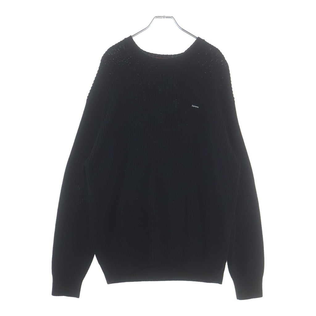 SUPREME(シュプリーム) 21AW Small Box Logo Ribbed Sweater スモールボックスロゴ コットン ニット セーター ブラック