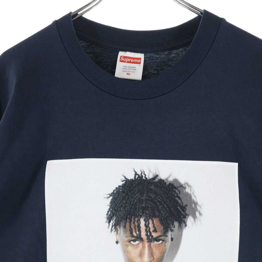 SUPREME(シュプリーム) 23AW NBA Youngboy Tee NBA ヤングボーイ フォトプリント クルーネック 半袖Tシャツカットソー ネイビー