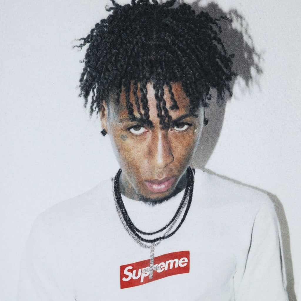 SUPREME(シュプリーム) 23AW NBA Youngboy Tee NBA ヤングボーイ フォトプリント クルーネック 半袖Tシャツカットソー ネイビー