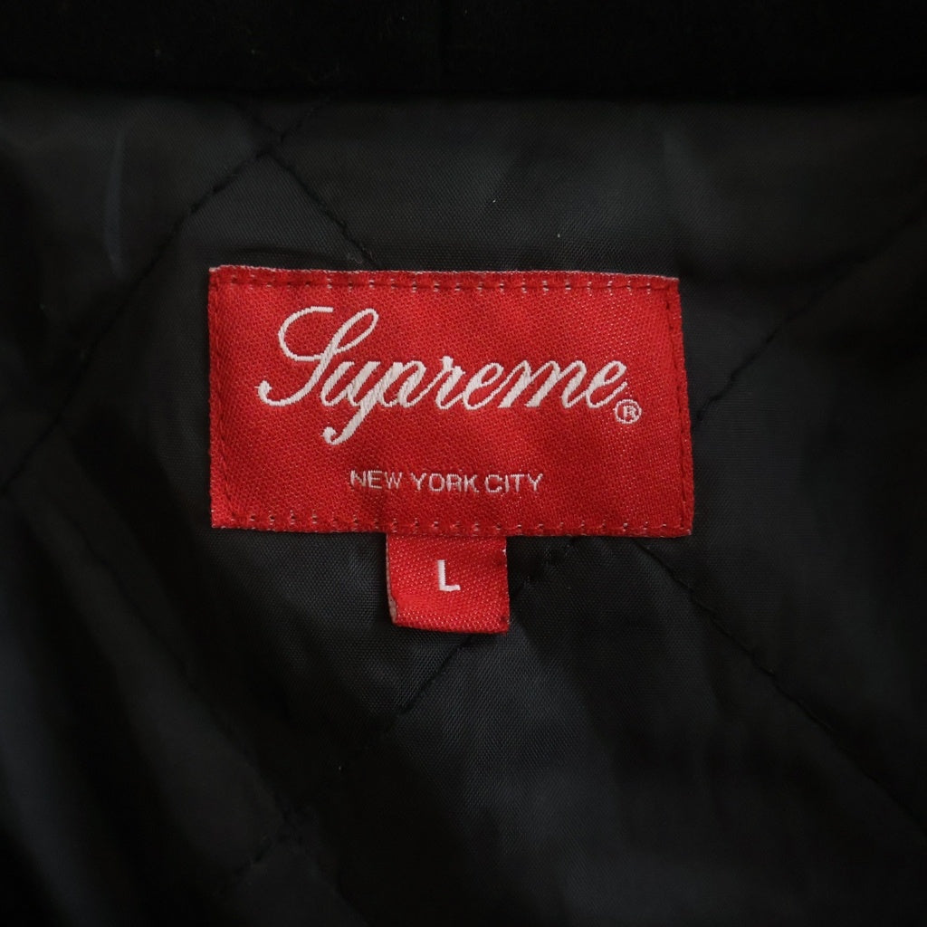 SUPREME(シュプリーム) 21AW Hooded Flannel Zip Up Shirt フーデッドロゴ刺繍 フランネル ジップアップ チェック 長袖シャツ グリーン/ブラック