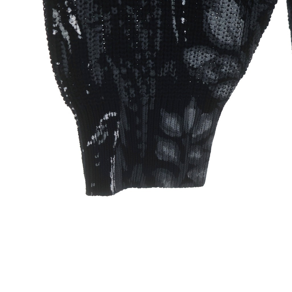 SUPREME(シュプリーム) 24SS Printed Paisley Sweater ペイズリープリント 総柄 ロゴ刺繍 コットン ニット セーター ブラック