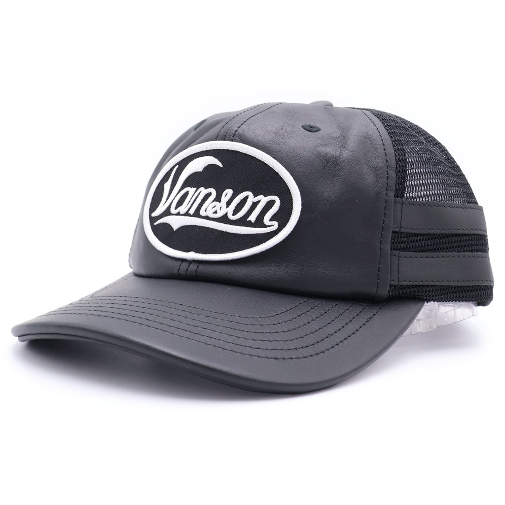 SUPREME(シュプリーム) 25AW ×Vanson Leathers Mesh Back 6-Panel Cap バンソン レザー メッシュ ベースボールキャップ 帽子 ブラック