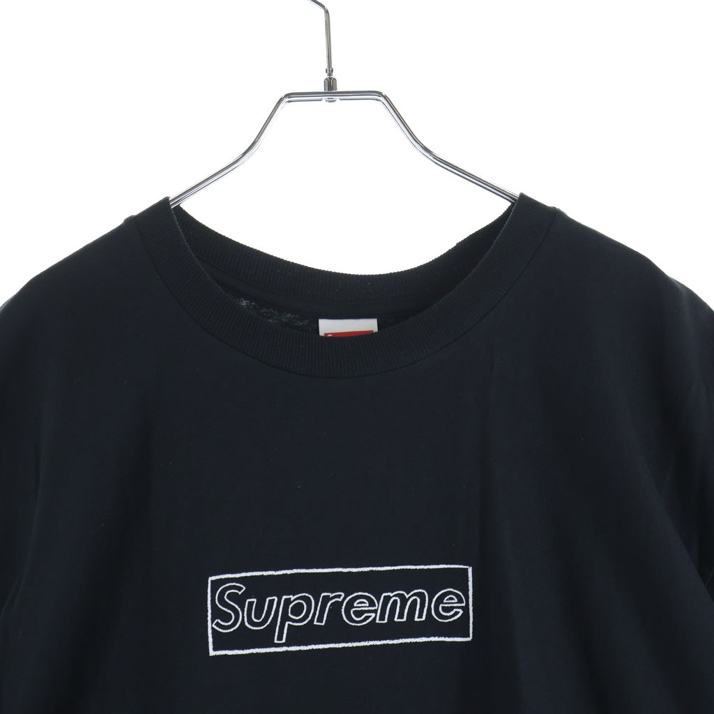 SUPREME(シュプリーム) 21SS ×KAWS Chalk Logo Tee カウズ チョーク ボックスロゴ クルーネック 半袖Tシャツ カットソー ブラック