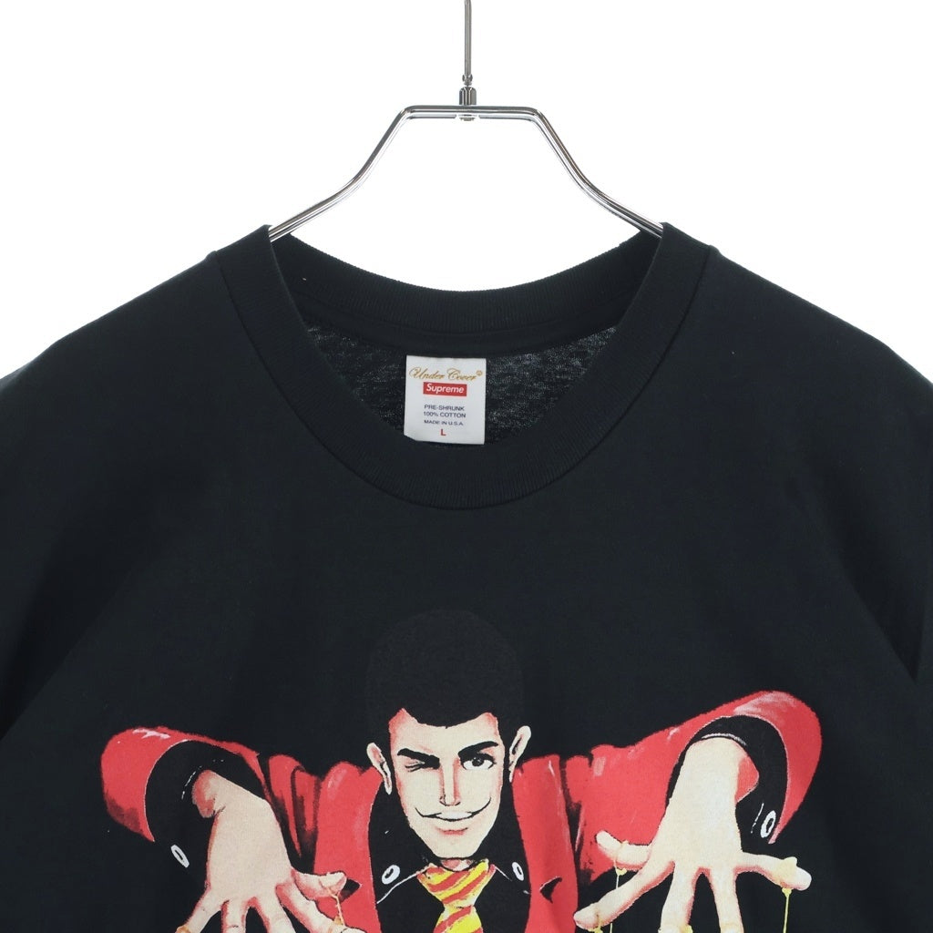 SUPREME(シュプリーム) 23SS ×UNDERCOVER Lupin Tee アンダーカバー ルパン三世 プリント クルーネック 半袖Tシャツ カットソー ブラック