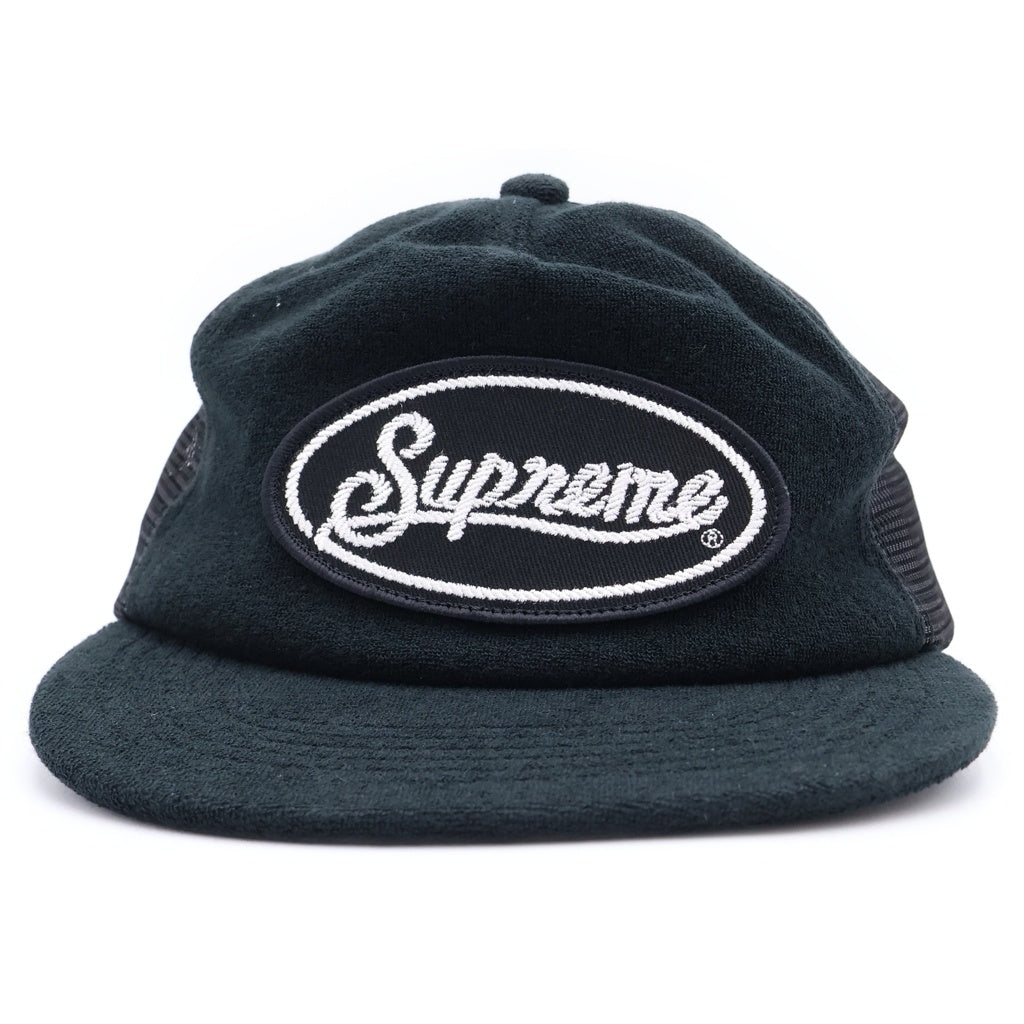 SUPREME(シュプリーム) 24SS Terry Mesh Back 5-Panel テリー ロゴパッチ メッシュ キャップ 帽子 ブラック