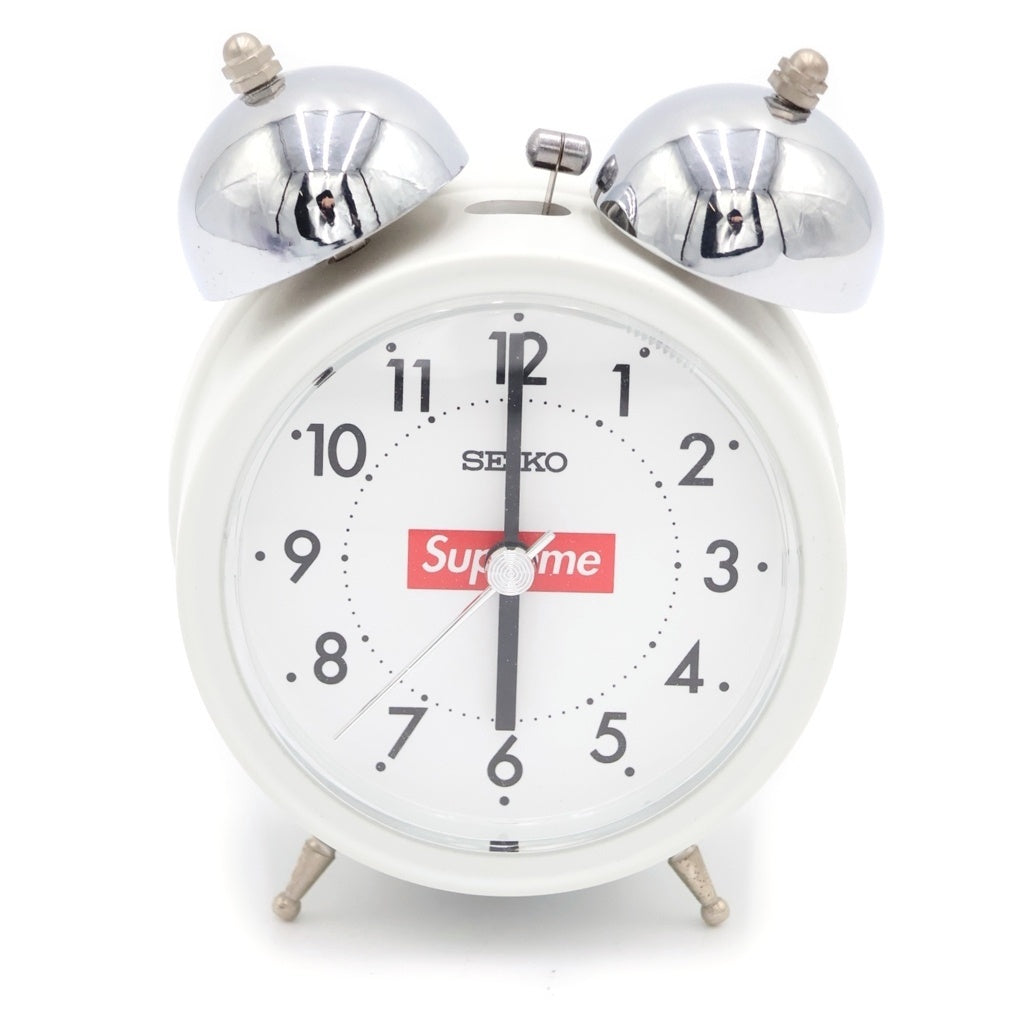 SUPREME(シュプリーム) 22AW ×SEIKO Alarm Clock セイコー ボックスロゴ アラーム時計 目覚まし時計 ホワイト