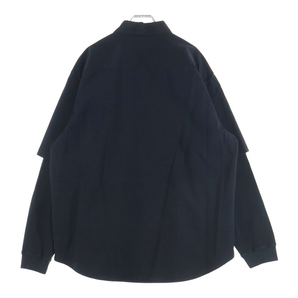 SUPREME(シュプリーム) 23AW Thermal Sleeve Work Shirt サーマルスリーブ ワッペンロゴ ワーク 長袖シャツ ブラック