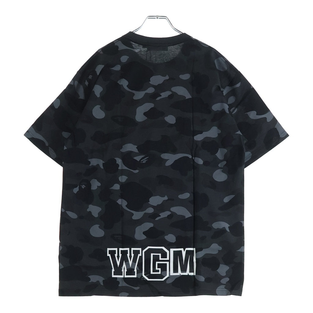 A BATHING APE(アベイシングエイプ) Colour Camo Shark Tee カラーカモ シャーク プリント クルーネック 半袖Tシャツ カットソー ブラック/グレー 001CSF301014X