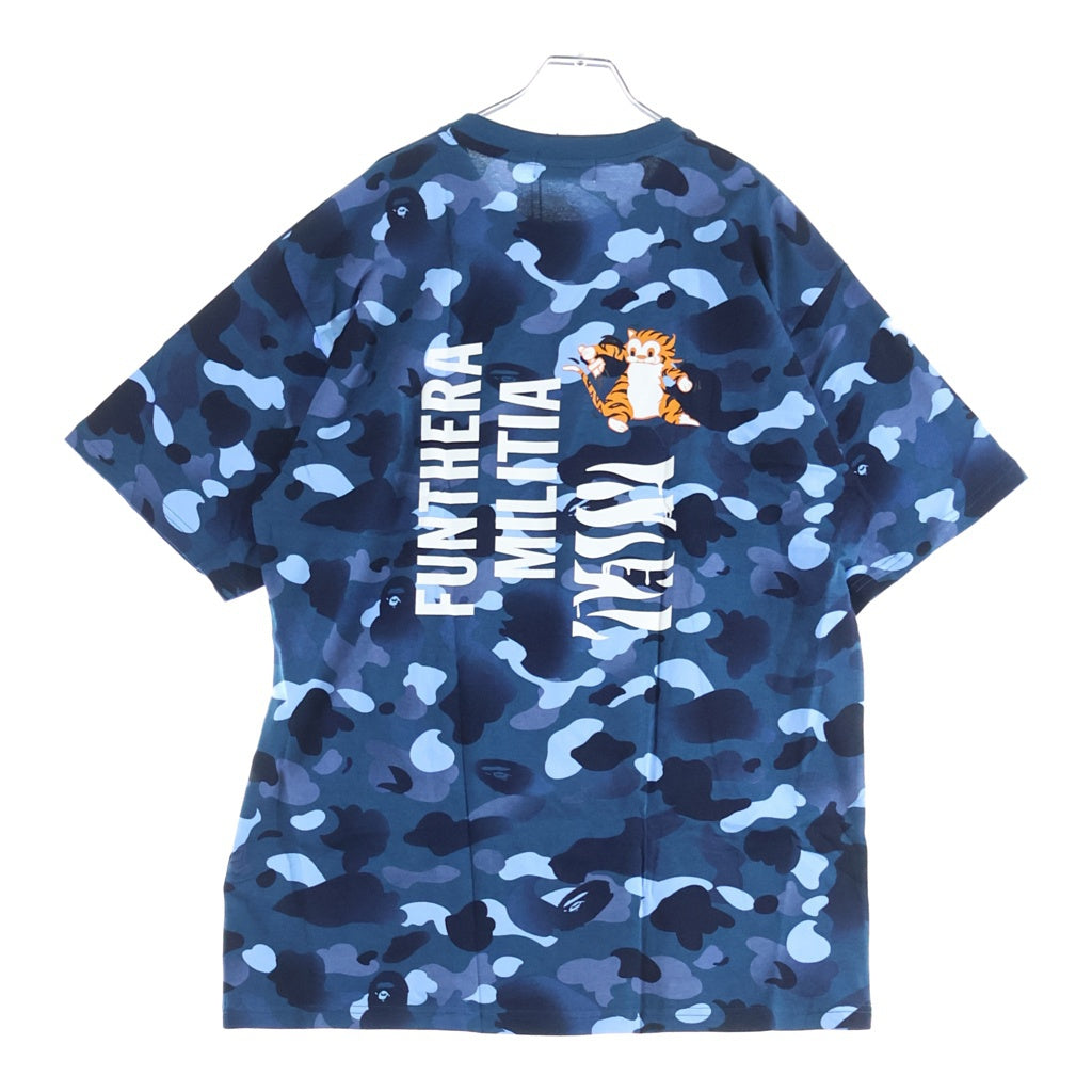 A BATHING APE(アベイシングエイプ) Gradation Camo Tiger Tee グラデーション カモ タイガー プリント クルーネック 半袖Tシャツ カットソー ブルー 001CSF801005X