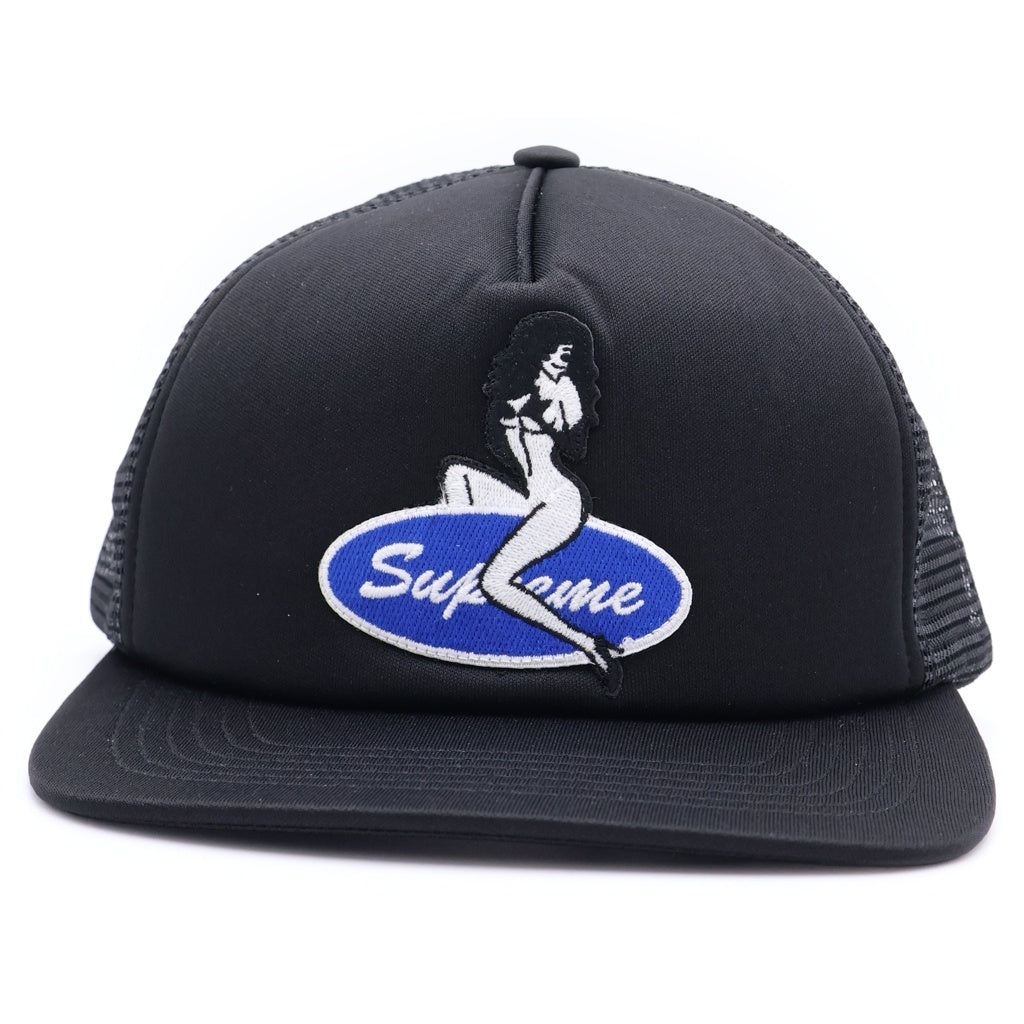 SUPREME(シュプリーム) 23AW Pin Up Mesh Back 5-Panel Cap ピンナップ ガール メッシュ キャップ 帽子 ブラック