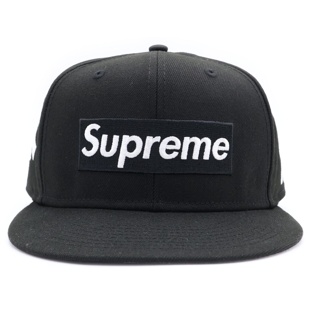 SUPREME(シュプリーム) 21AW ×NEW ERA New York Yankees MLB ニューエラ ニューヨークヤンキース ボックスロゴ ベースボールキャップ 帽子 ブラック