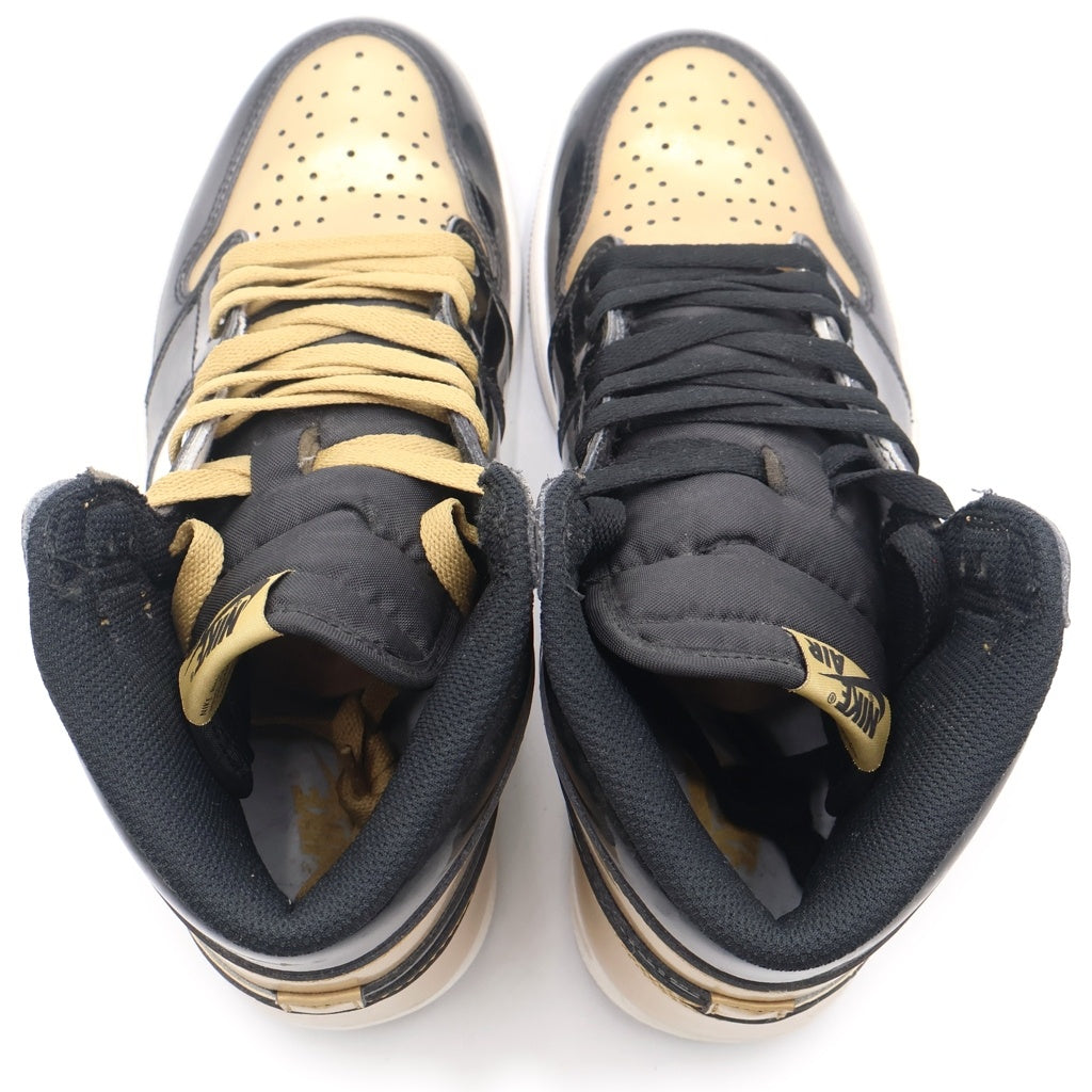 NIKE(ナイキ) AIR JORDAN 1 RETRO HIGH OG NRG GOLD TOE 861428-007 エアジョーダン1 ゴールドトゥ ハイカットスニーカー ゴールド/ブラック US8.5/26.5cm