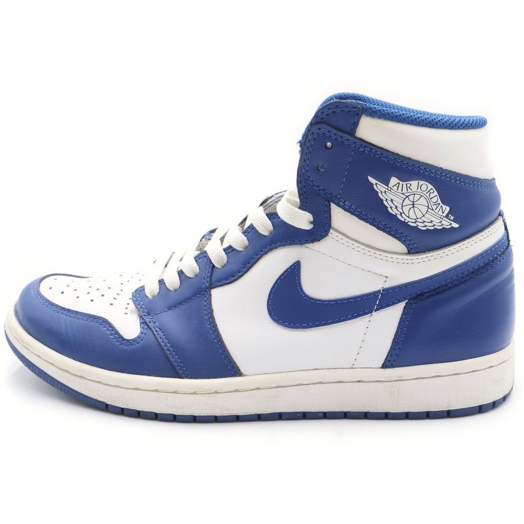 NIKE(ナイキ) AIR JORDAN 1 RETRO HIGH STORM BLUE 555088-127 エアジョーダン1 レトロ ストームブルー ハイカットスニーカー ホワイト/ブルー US8.5/26.5cm
