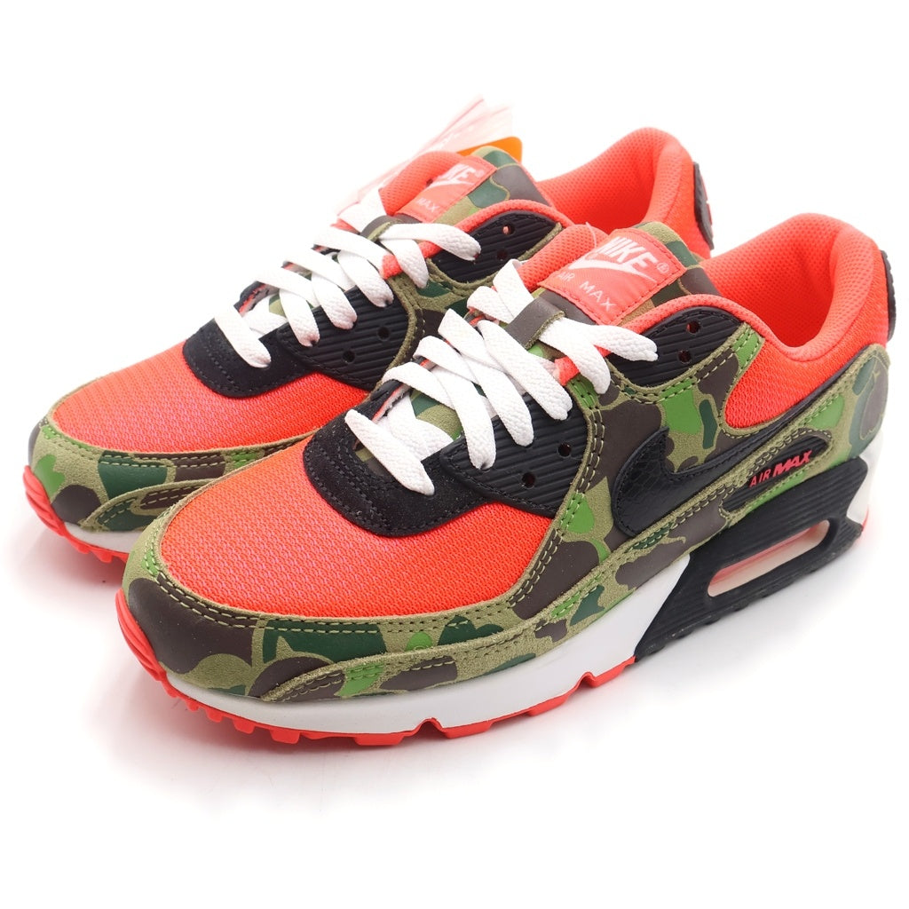 NIKE(ナイキ) ×atmos AIR MAX 90 DUCK CAMO CW6024-600 アトモス エアマックス ダックカモ ローカットスニーカー カーキ/ピンク US8.5/26.5cm