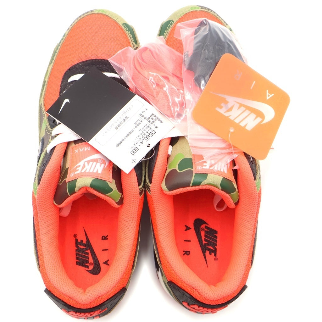 NIKE(ナイキ) ×atmos AIR MAX 90 DUCK CAMO CW6024-600 アトモス エアマックス ダックカモ ローカットスニーカー カーキ/ピンク US8.5/26.5cm