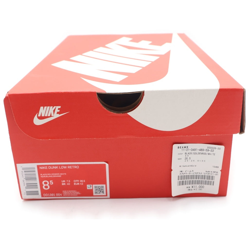 NIKE(ナイキ) DUNK LOW CHAMPIONSHIP GOLDENROD DD1391-004 ダンク チャンピオンシップ ゴールデンロッド ローカットスニーカー ブラック/イエロー US8.5/26.5cm