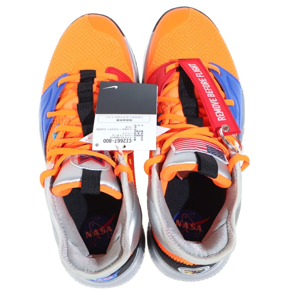 NIKE(ナイキ) PG 3 NASA CI2667-800 ポールジョージ 3 ナサ ハイカットスニーカー オレンジ US8.5/26.5cm